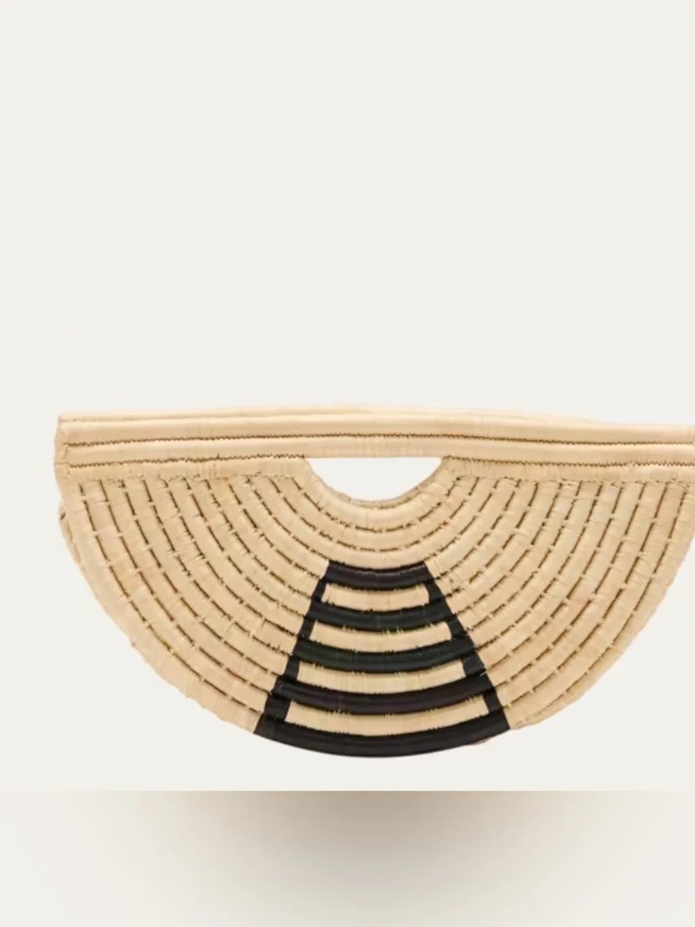 EILAF Mini Half Moon Raffia Top-Handle Bag